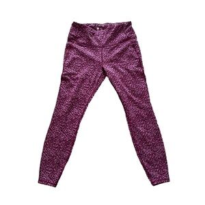 All in Motion Purple Animal Print Leggings Sz Medium